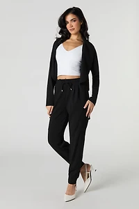 Crepe Drawstring Dress Jogger