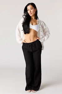 Crinkled Drawstring Pant