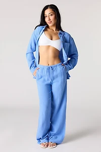 Crinkled Drawstring Pant