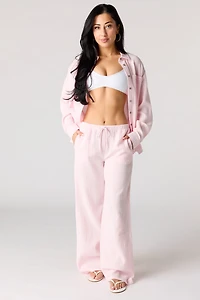 Crinkled Drawstring Pant
