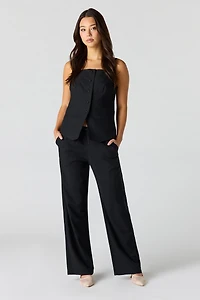 Linen-Blend Wide Leg Pant