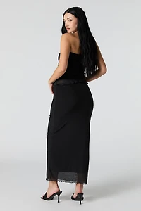 Jupe midi en filet
