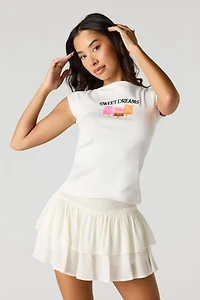 Smocked Tiered Mini Skort