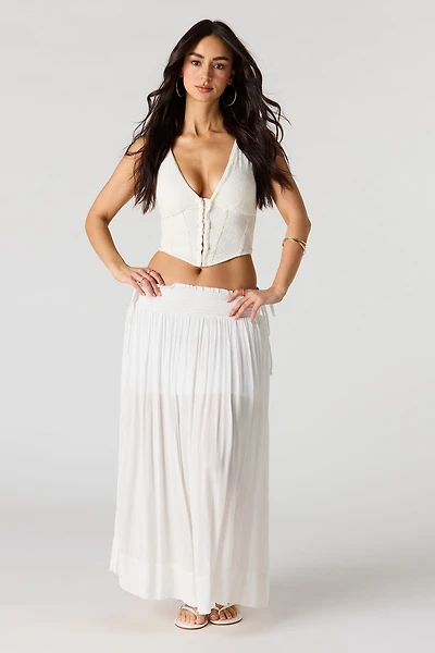 Jupe maxi avec attache latérale