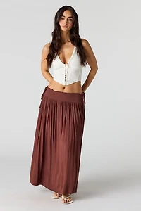 Side Tie Maxi Skirt