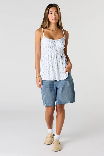 Low Rise Denim Bermuda Short