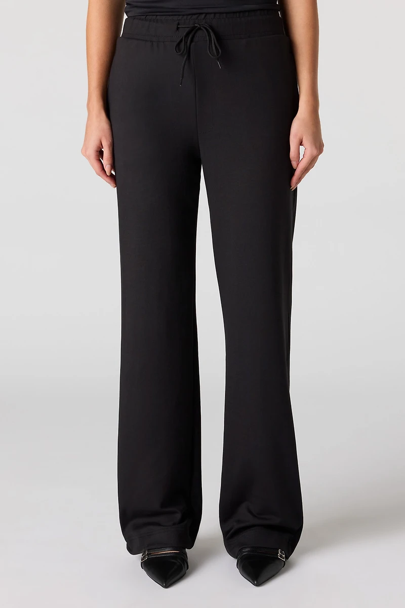 Drawstring Wide Leg Dress Pant