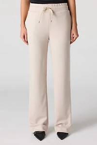 Drawstring Wide Leg Dress Pant