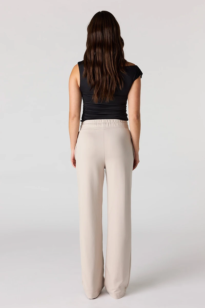 Drawstring Wide Leg Dress Pant
