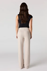 Drawstring Wide Leg Dress Pant