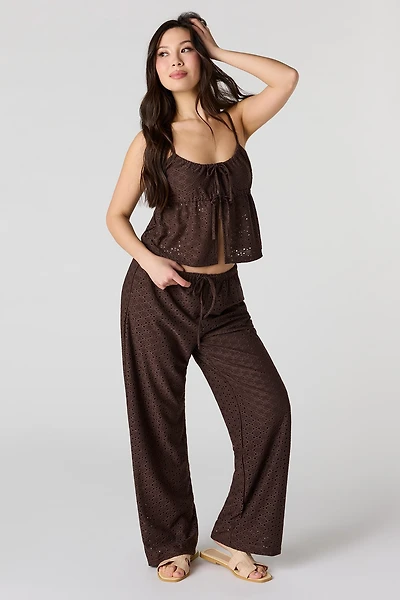 Eyelet Relaxed Pant