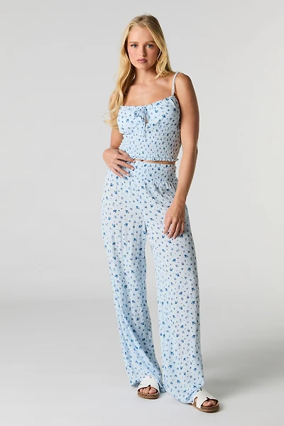 Pull On Flowy Wide Leg Pant