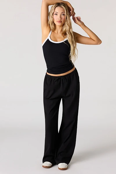 Ribbed Wide Leg Pant