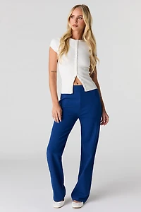 Ribbed Straight Leg Pant