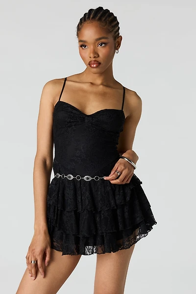 Tiered Lace Romper