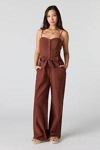 Belted Wide Leg Jumpsuit