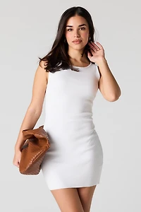 Minirobe en tricot côtelé Bodycon