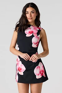 High Neck Mini Dress