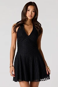 Lace Mini Halter Dress