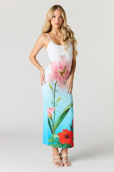 Robe maxi Contour à encolure ronde