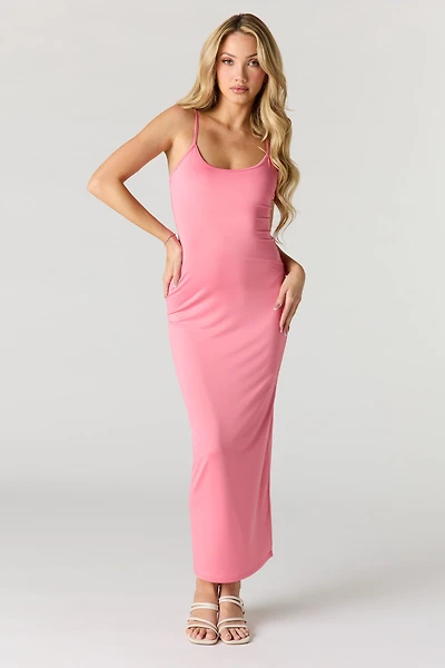 Contour Scoop Neck Maxi Dress