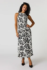 Smocked Drop Waist Maxi Dress