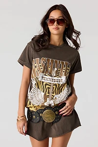 Robe t-shirt à motif western en pierres du Rhin