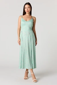 Crepe V-Neck Maxi Dress