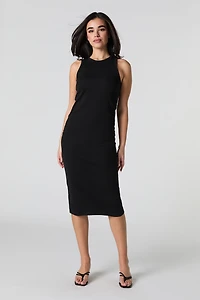 Ribbed Sleeveless Midi Dress