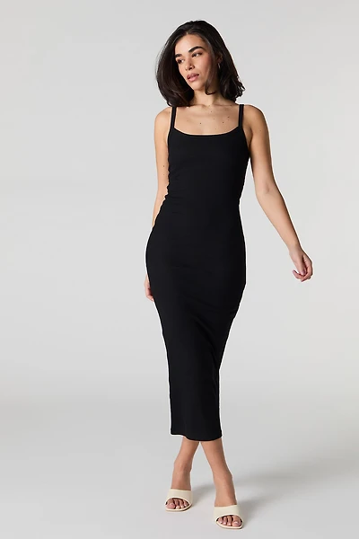 Ribbed Bodycon Midi Dress