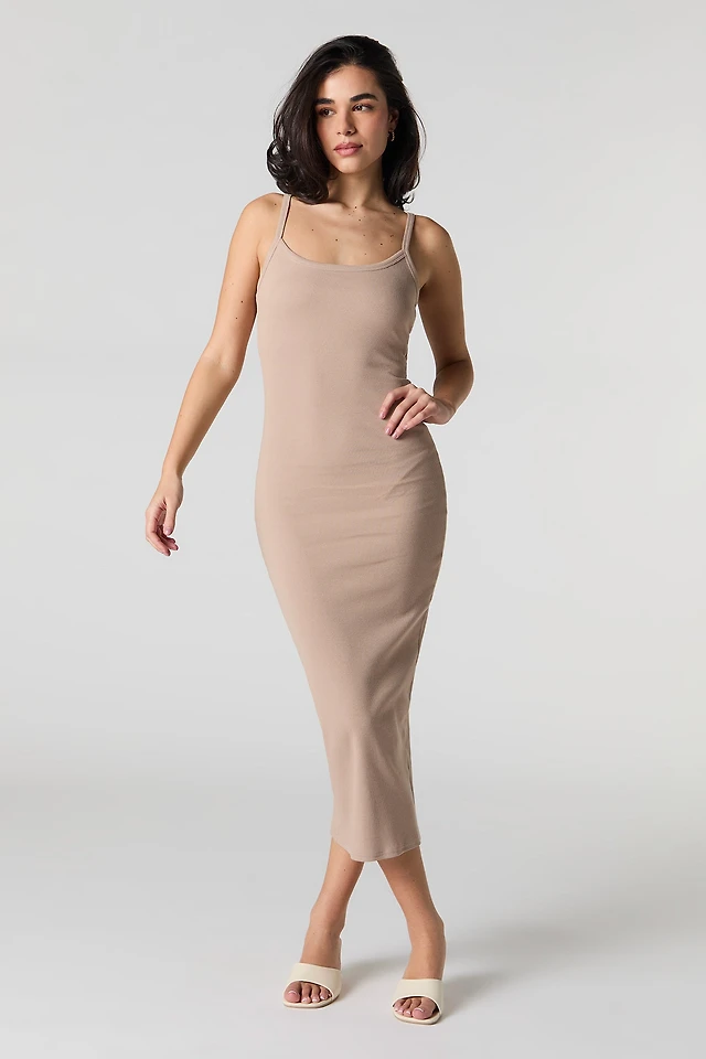 Robe Bodycon Forever 21 Rose Clair à Côtes - Taille L - Occasion Très Bon état - Parfaite Pour Soirée