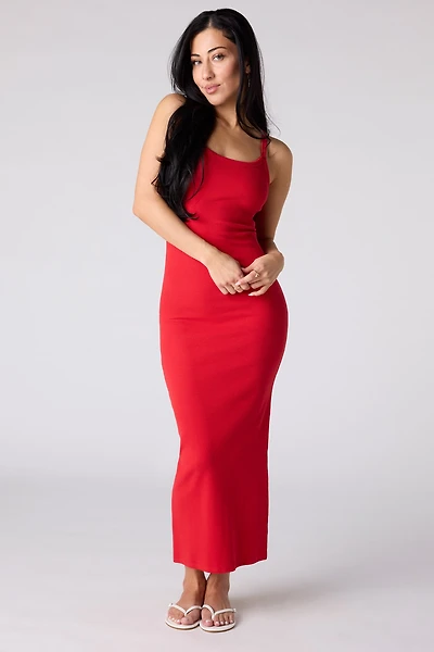 Ribbed Bodycon Midi Dress