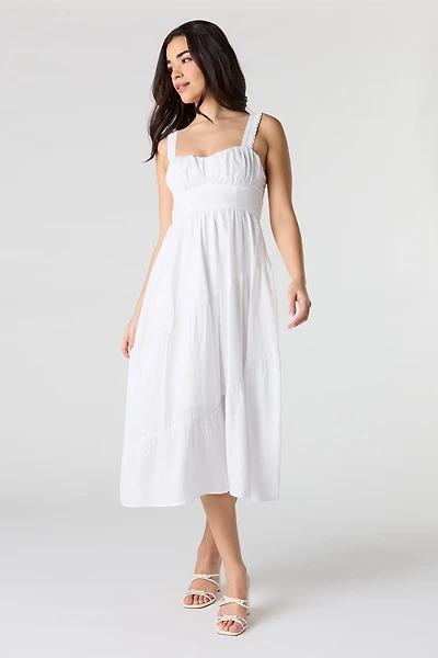 Robe midi à décolleté en coeur