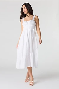 Robe midi à décolleté en coeur