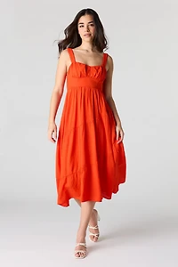 Sweetheart Neck Midi Dress
