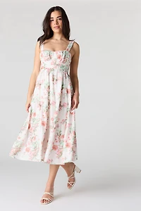 Sweetheart Neck Midi Dress