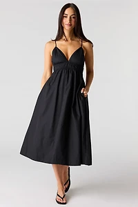 Poplin Midi Dress