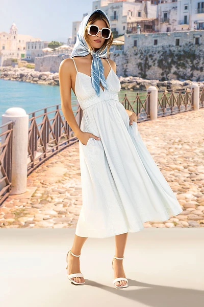 Poplin Midi Dress