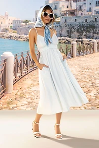 Poplin Midi Dress