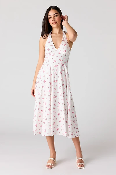 Corset Midi Halter Dress