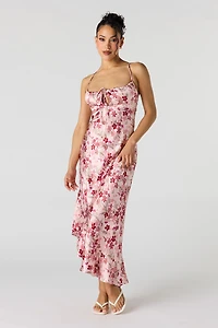 Satin Asymmetrical Maxi Dress