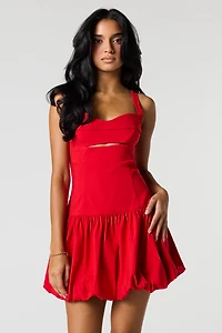 Cut Out Mini Bubble Dress