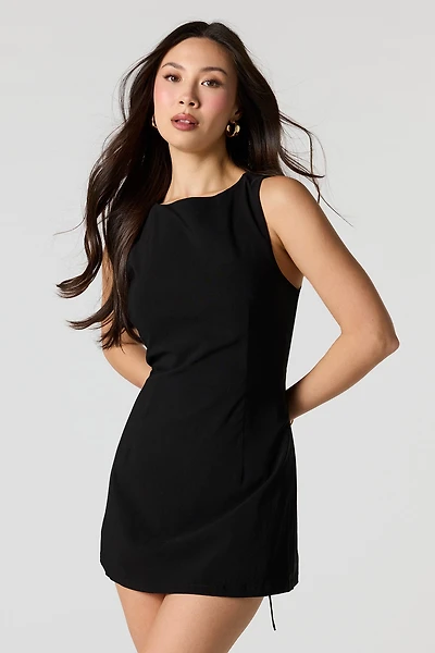 High Neck Mini Dress