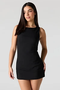 High Neck Mini Dress