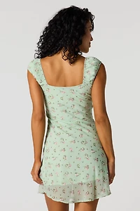 Floral Chiffon Mini Dress