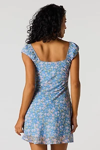 Floral Chiffon Mini Dress