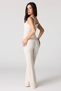 Textured Wide Leg Pant