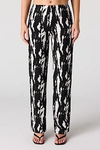 Textured Wide Leg Pant