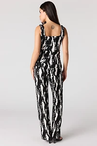 Textured Wide Leg Pant