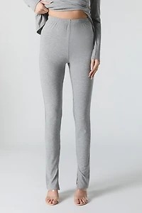 Legging côtelé avec fente